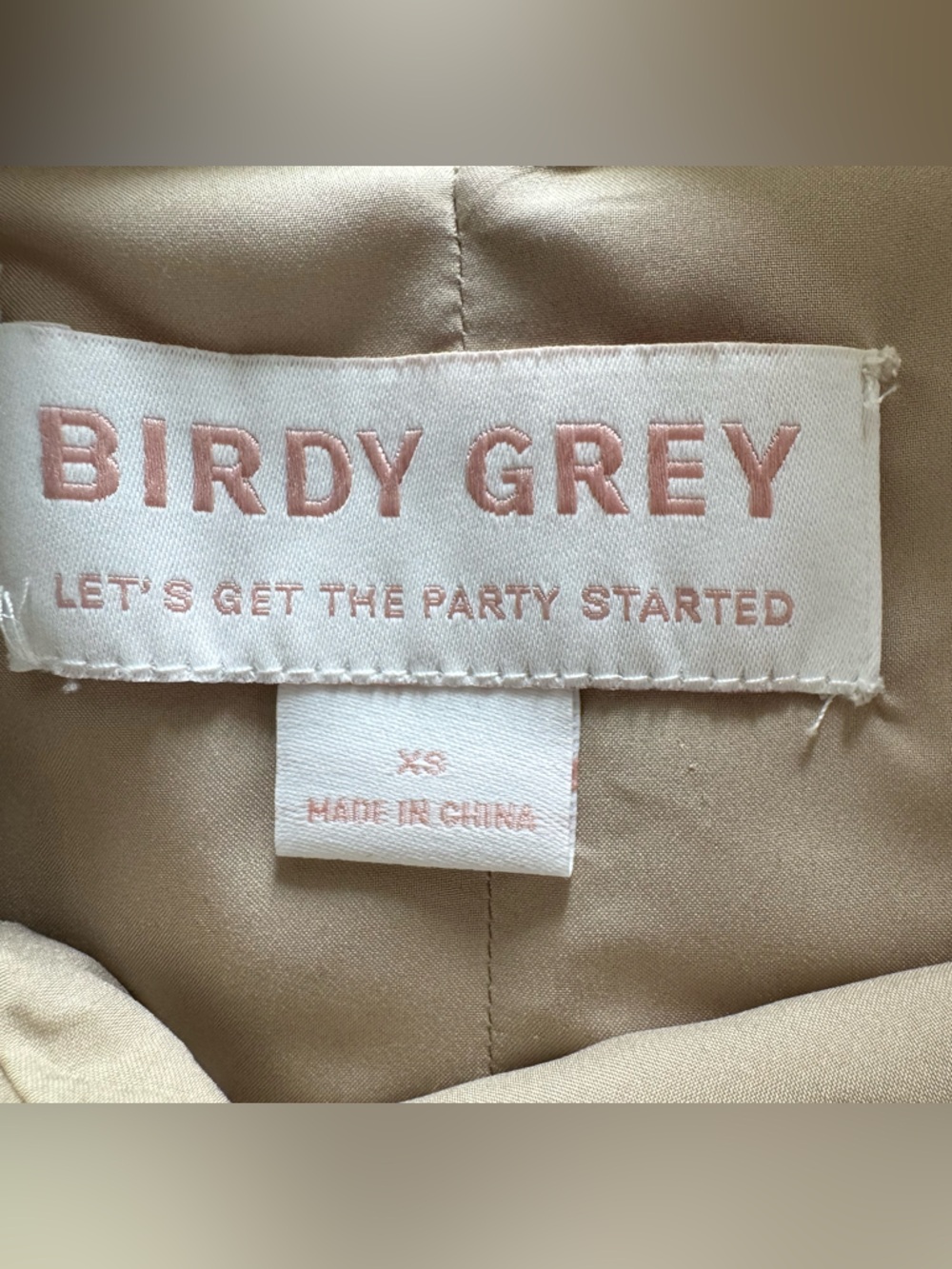 Birdy Grey Champagne Satin Maxi Dress Size XS - Picture 5 of 9